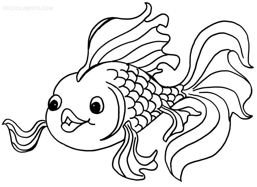 850x618 Goldfish Coloring Pages
