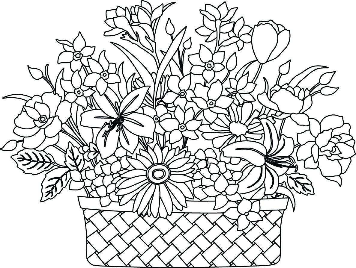 1187x895 New Printable Flower Bouquet Coloring Pages Gallery Printable