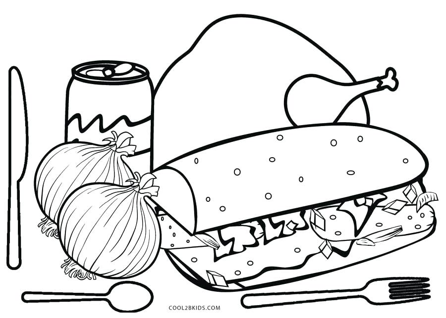 900x643 Mesmerizing Printable Food Coloring Pages For Kids Free Coloring
