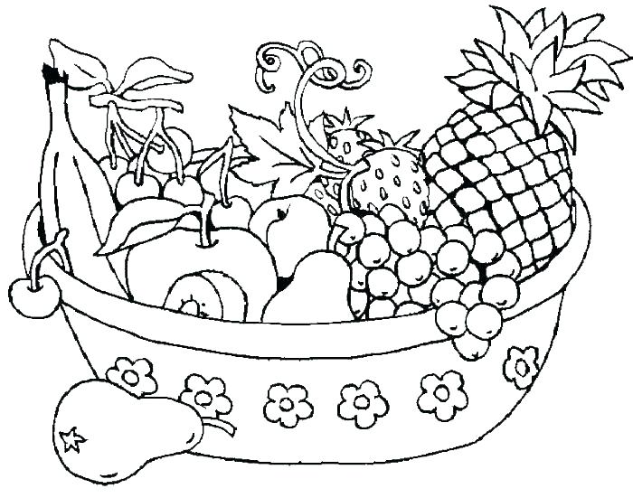 700x551 Fruit Color Pages Pineapple Coloring Pages Free Fruit Color Pages