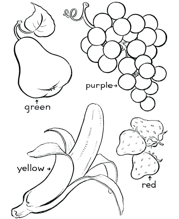 600x734 Coloring Pages Fruits