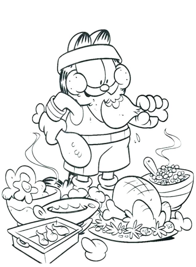637x864 Garfield Coloring Page Coloring Pages Coloring Pages So Much Food