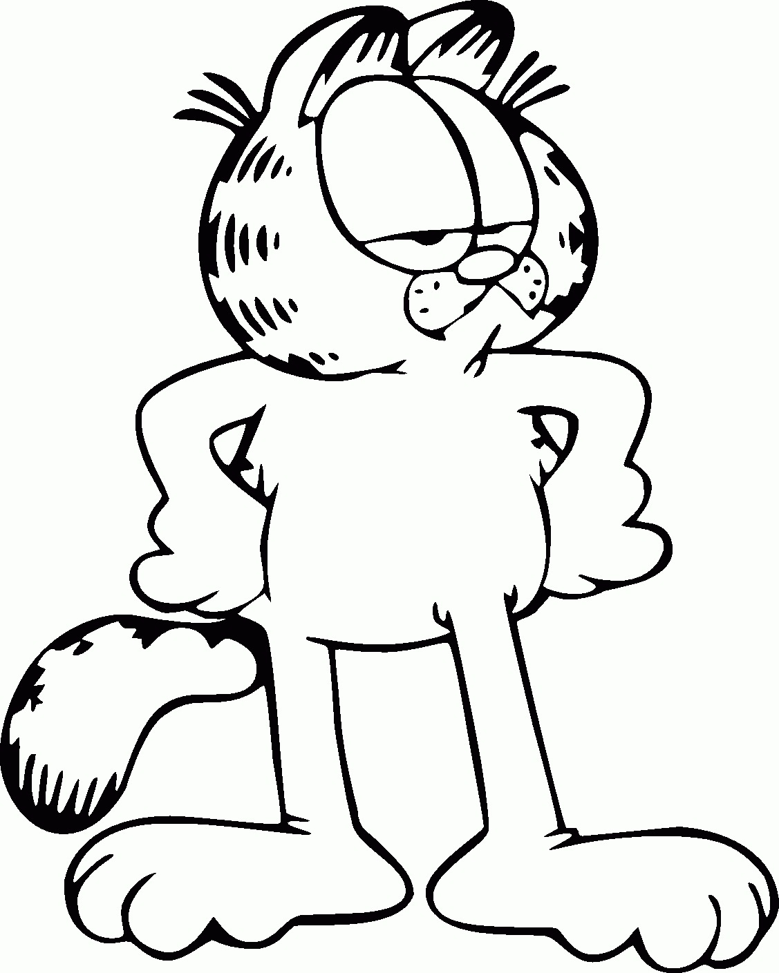 1127x1409 Garfield Coloring Pages