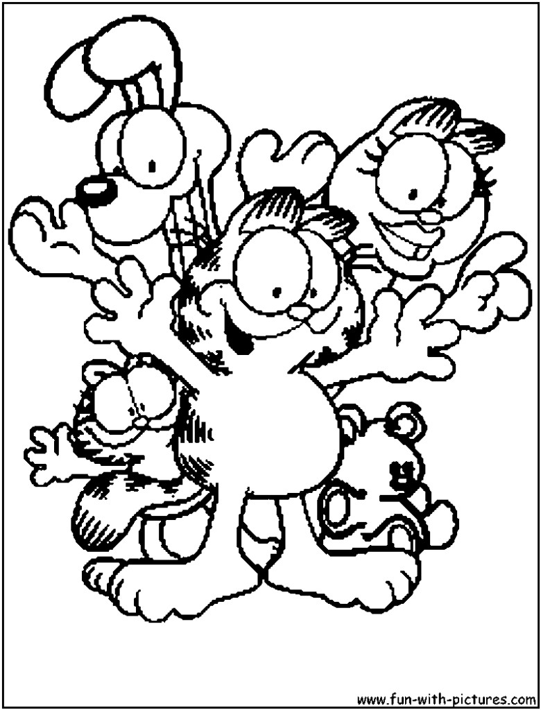 780x1024 Garfield Coloring Pages Copy Avery Free Printables Picturesque Acpra