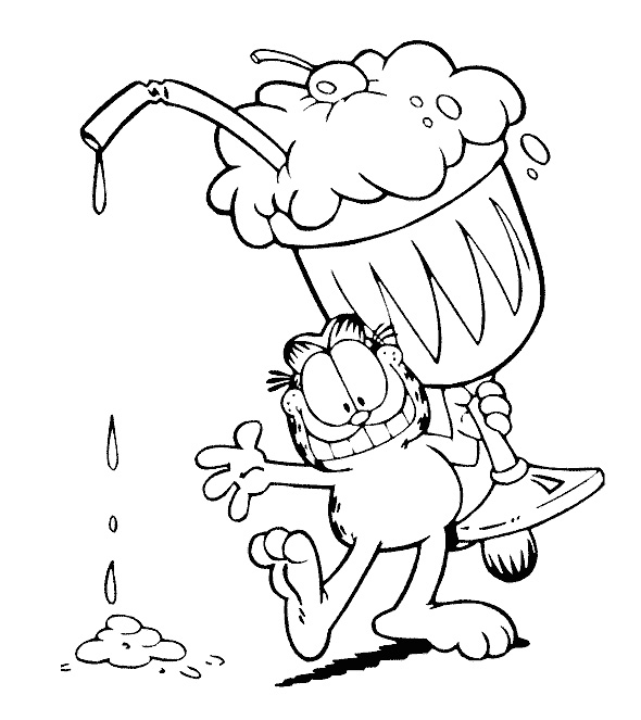 590x663 Garfield Coloring Pages Printable