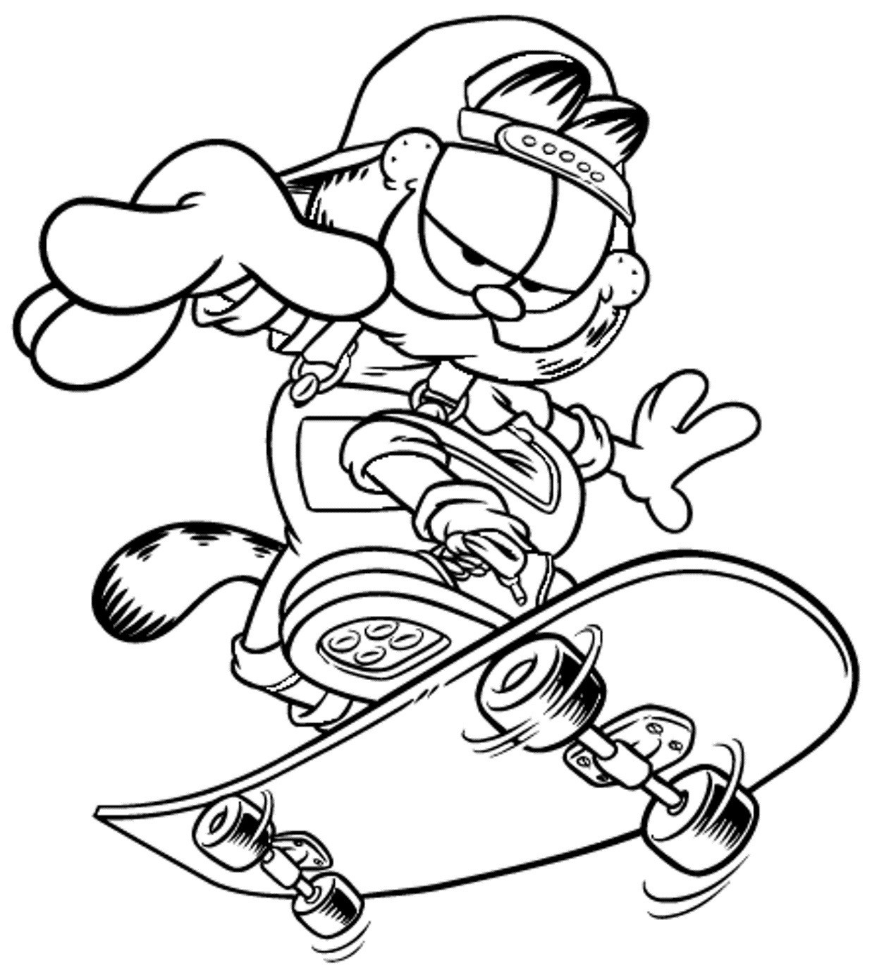 1237x1382 Printable Garfield Coloring Pages Coloring Me Zuckett