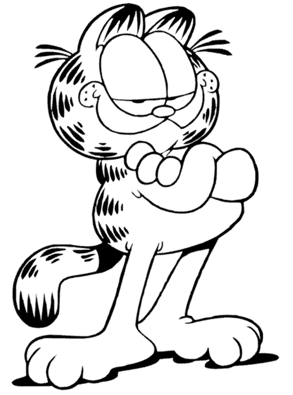 580x782 Printable Garfield Coloring Pages To Kids Garfield