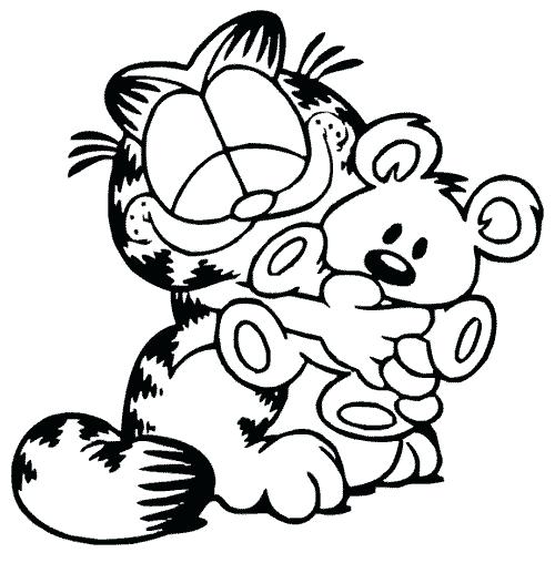 500x508 Garfield Coloring Pages Garfield Coloring Pages Ba Coloring Pages