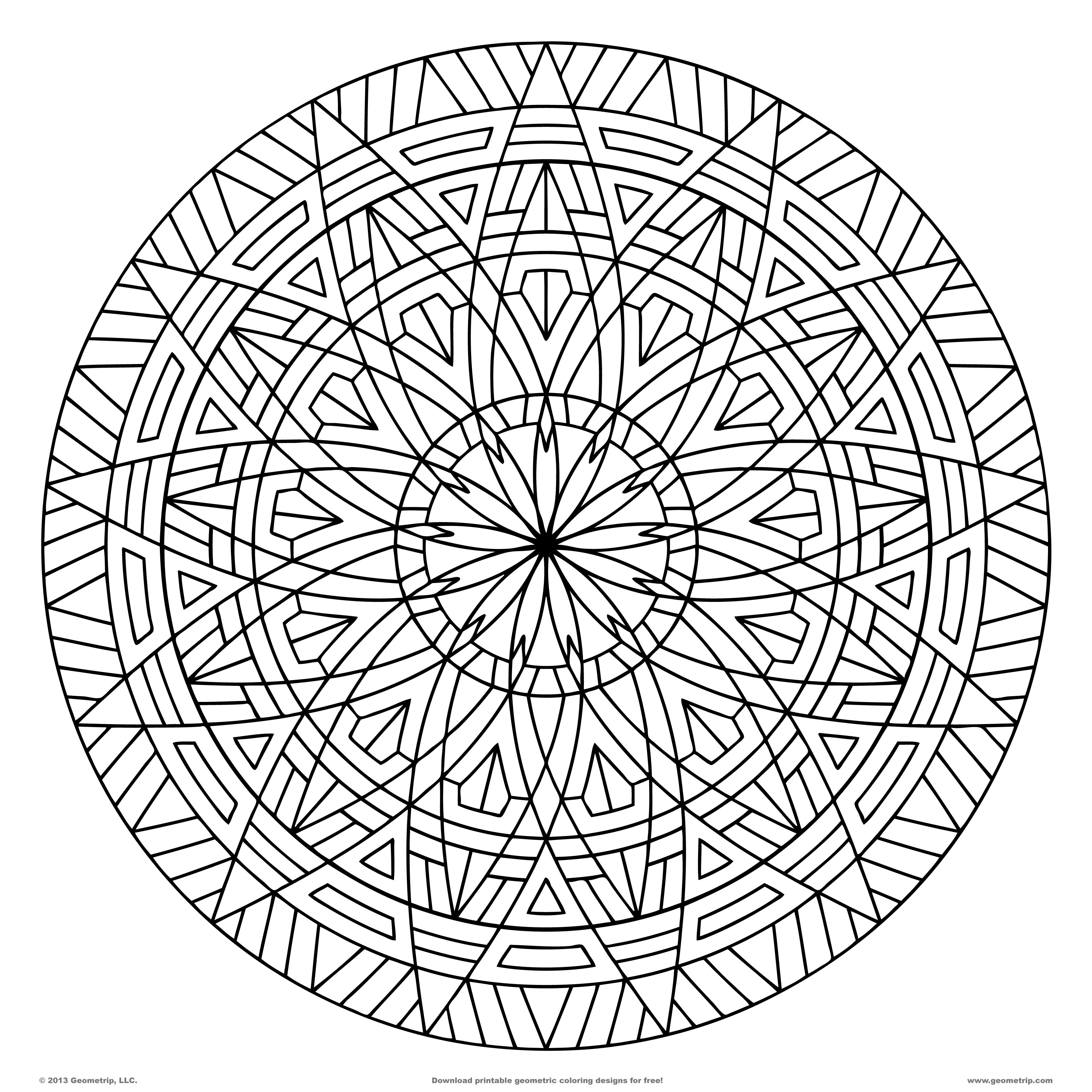 3600x3600 Images Of Printable Hard Geometric Coloring Pages Geometrip Com
