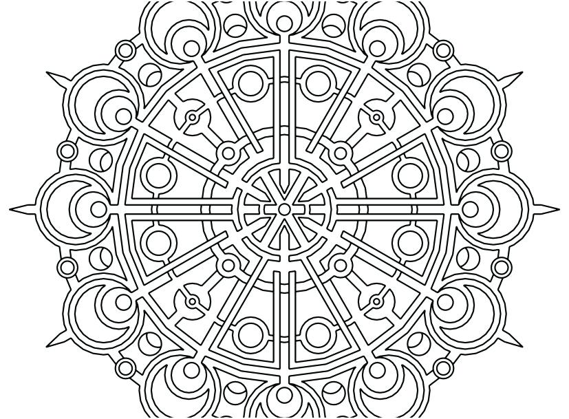 827x609 Printable Geometric Coloring Pages
