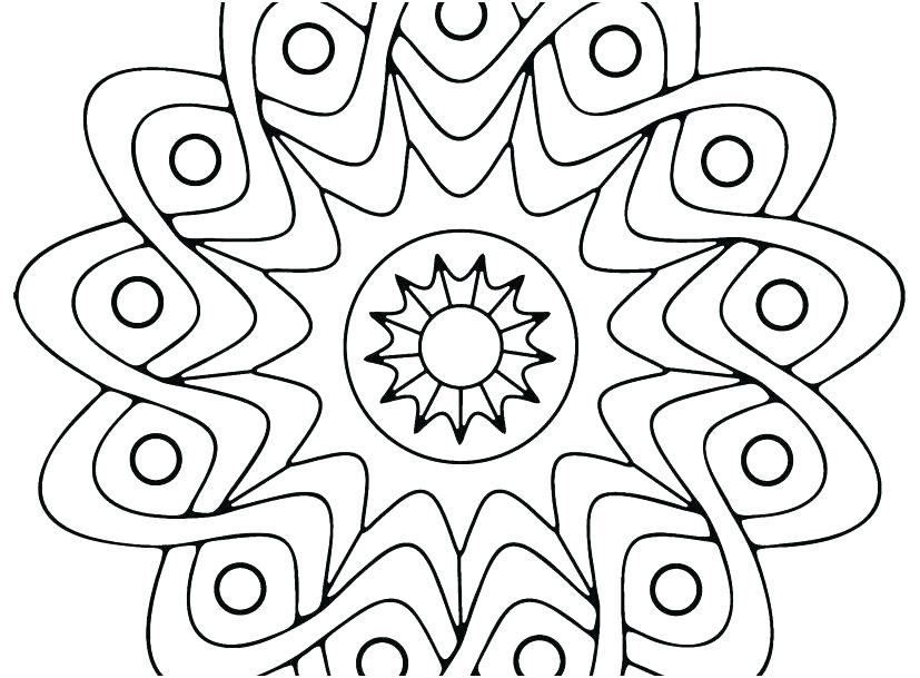 827x609 Easy Geometric Coloring Pages Free Printable Geometric Coloring