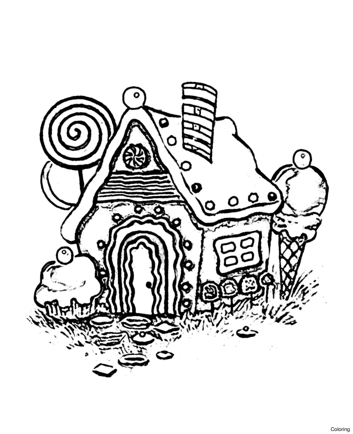 1170x1439 Printable Christmas Gingerbread House Coloring Pages Best