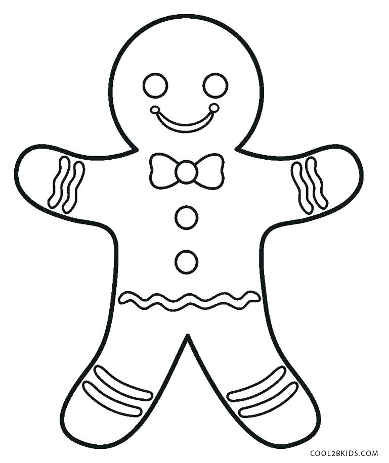 769x916 Gingerbread Man Coloring Pages Printable
