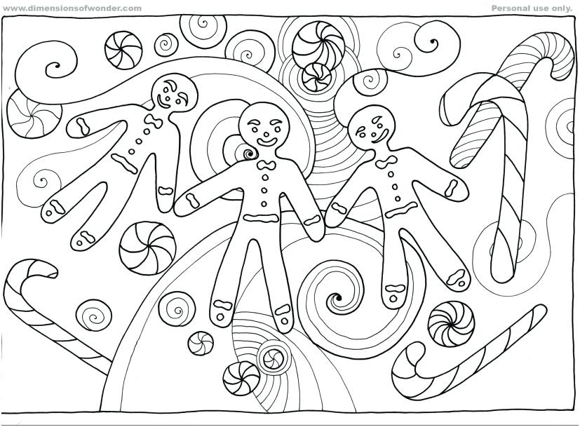 827x609 Gingerbread Man Coloring Pages Printable Yoschool Site