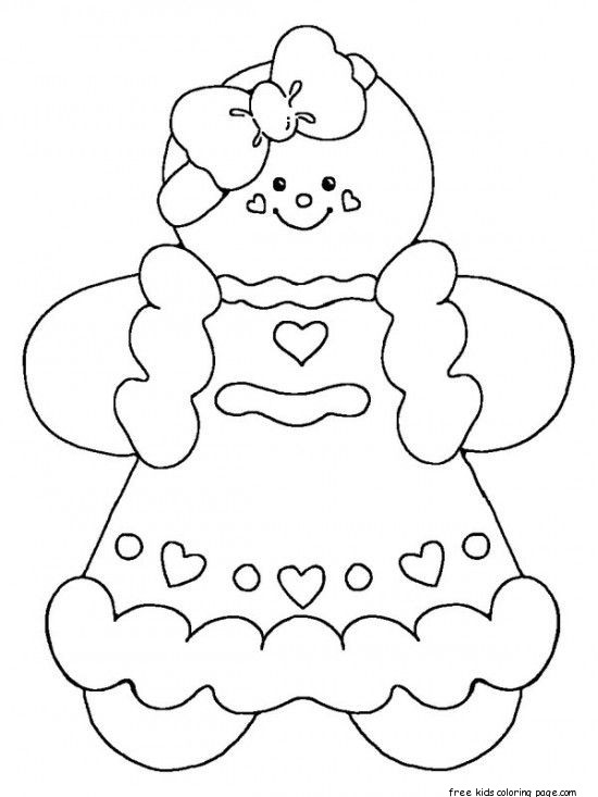 550x733 Printable Gingerbread Man Coloring Pages For Kidsfree Printable