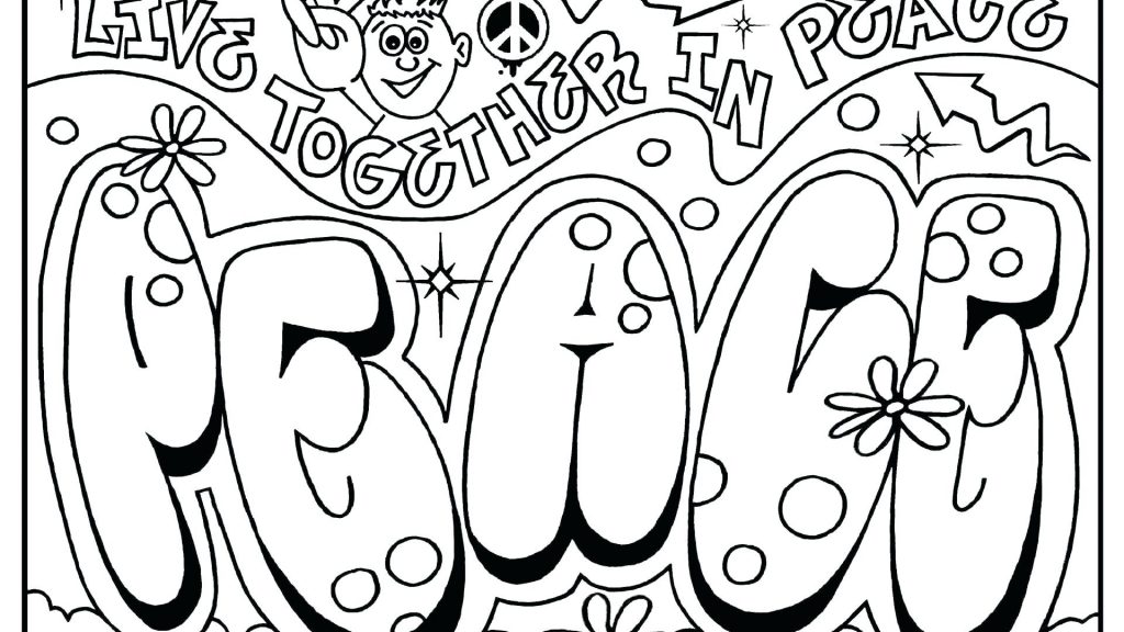 1024x576 Coloring Pages Graffiti Coloring Pages Drawn Page Pencil Free