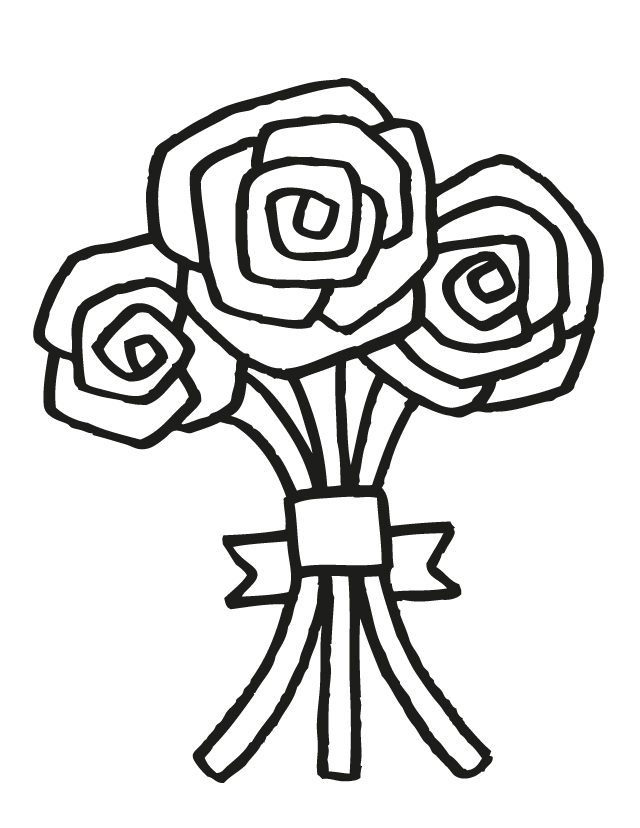 640x828 Wedding Flowers Coloring Pages