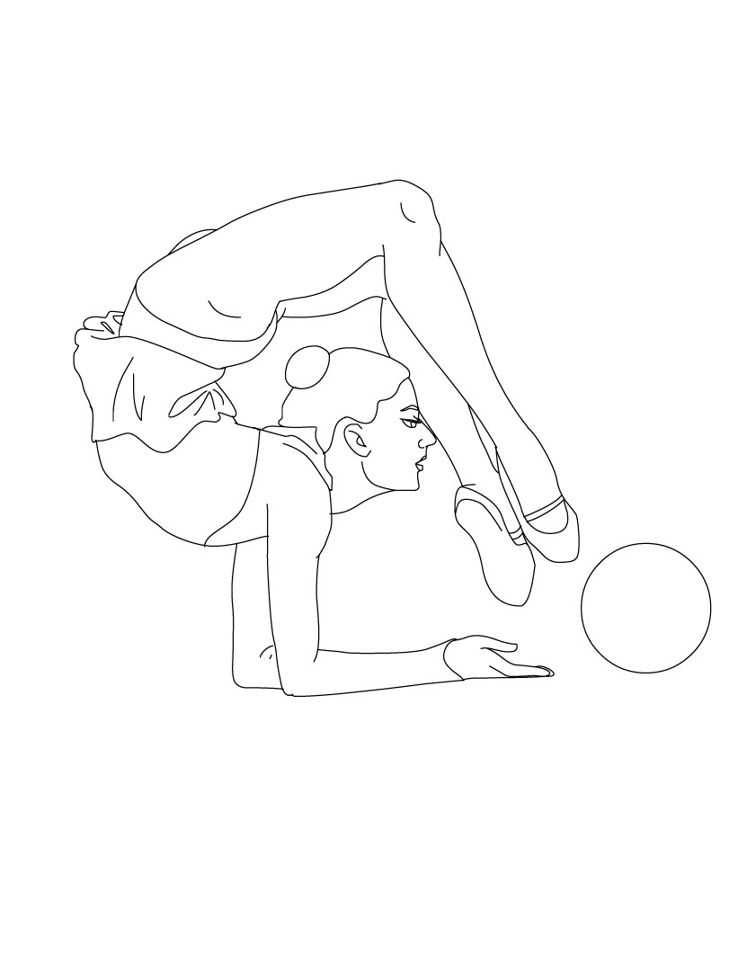 821x1061 Free Printable Gymnastics Coloring Pages For Kids
