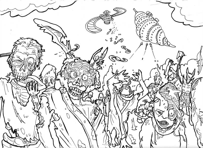 822x600 Detailed Halloween Coloring Pages Free Halloween Coloring Pages