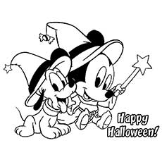 230x230 Free Mickey Mouse Halloween Coloring Pages
