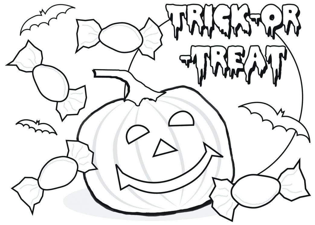 1043x745 Halloween Coloring Pages Printouts Printable For Church Kids