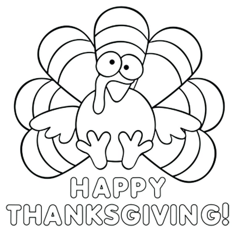 768x770 Unique Thanksgiving Coloring Pages For Kids Printable Free