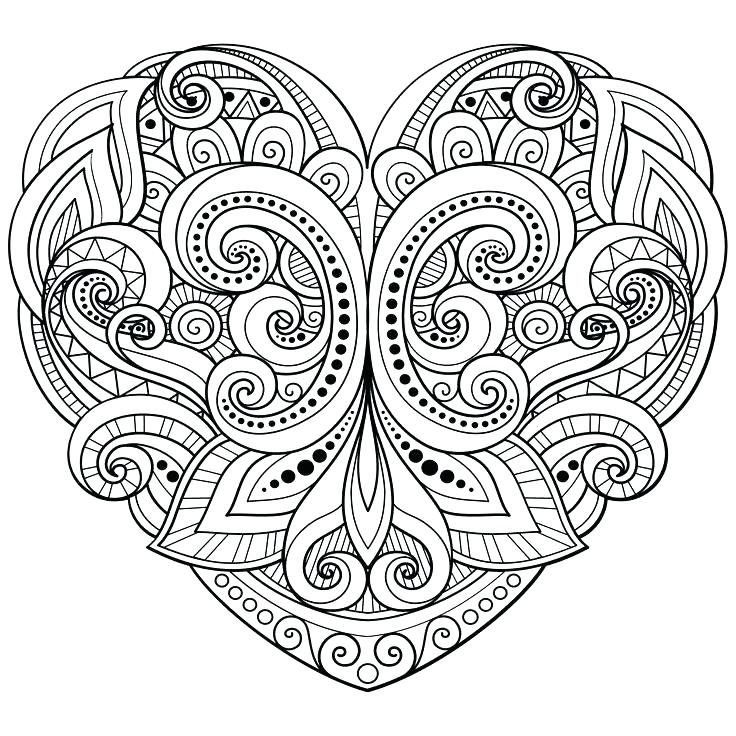 736x736 Heart Coloring Page Unique Heart Coloring Pages For Love Heart