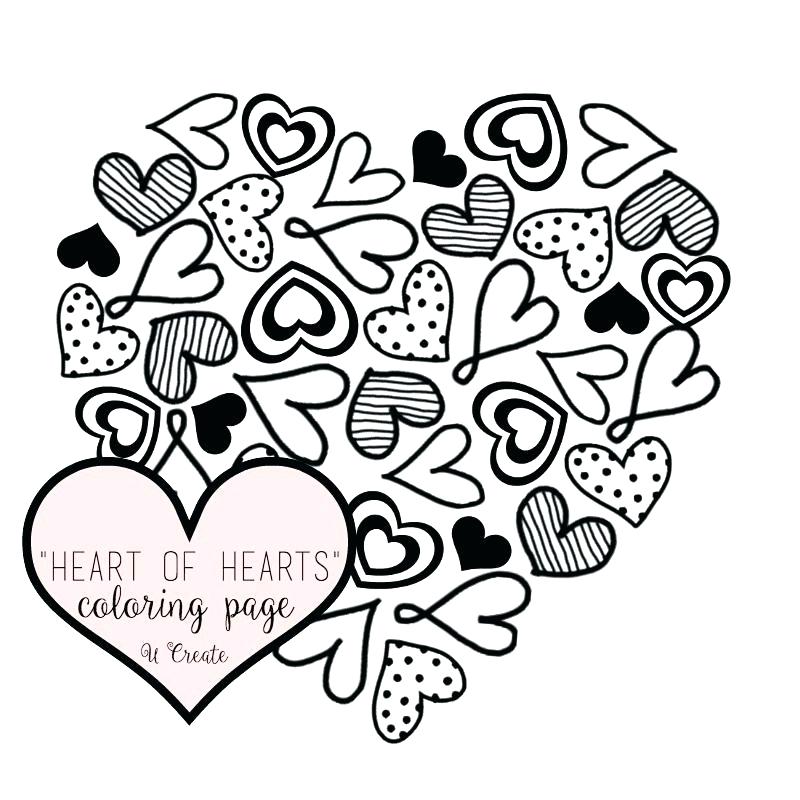 800x800 Heart Coloring Pages Free Printable Heart Coloring Pages Printable