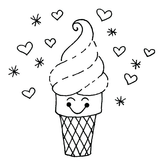 600x637 Ice Cream Cone Coloring Page Best Ice Cream Coloring Pages Ideas