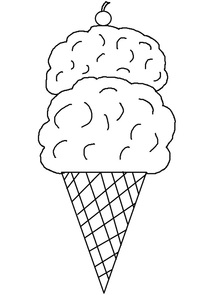 736x1022 Ice Cream Cone Printable Coloring Pages
