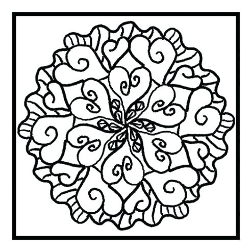 494x494 Printable Kaleidoscope Coloring Pages For Kids Kaleidoscope