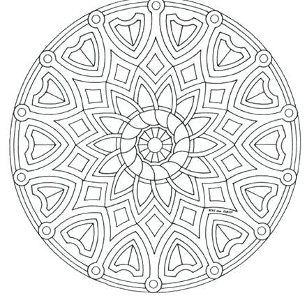 440x440 Intricate Coloring Page Animal Kaleidoscope Coloring Pages