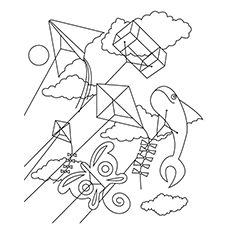 230x230 Kite Coloring Pages