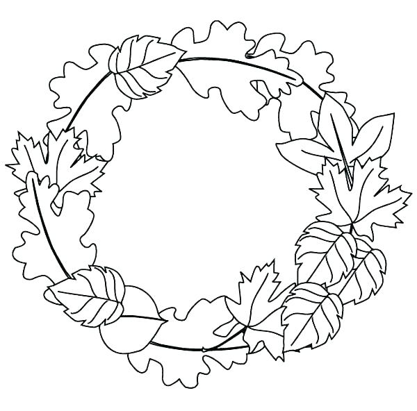 600x592 Fall Leaves Coloring Pages Autumn And Acorns Page Free Printable