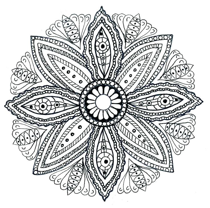 736x729 Mandala Printable Coloring Pages A Free Printable Mandala Coloring