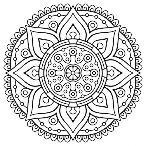 500x500 Soothing Coloring Pages Mandala Coloring Pages Mandalas