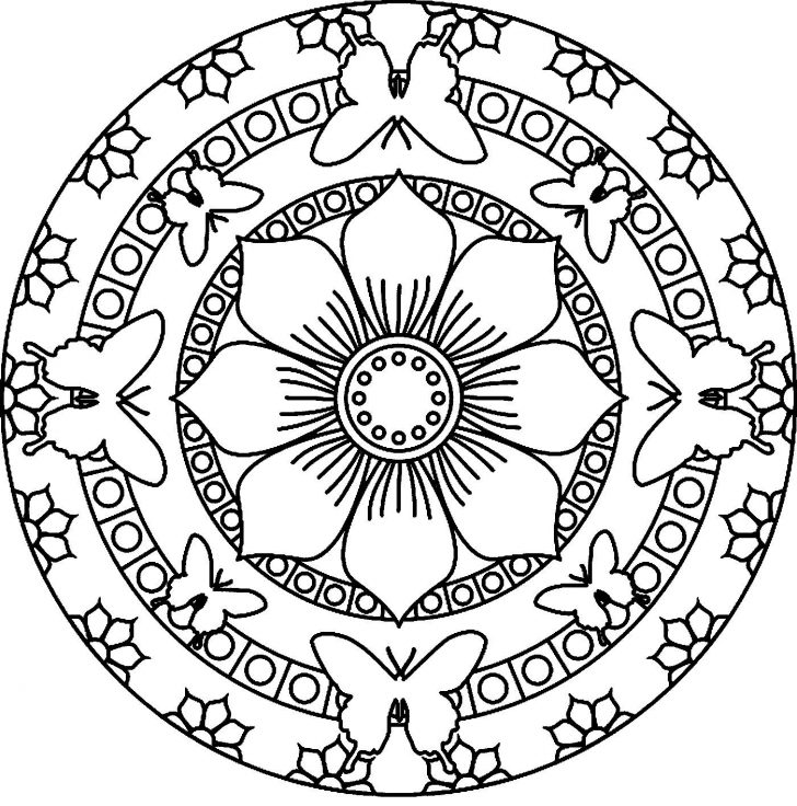 728x736 Cool Mandala Coloring Pages