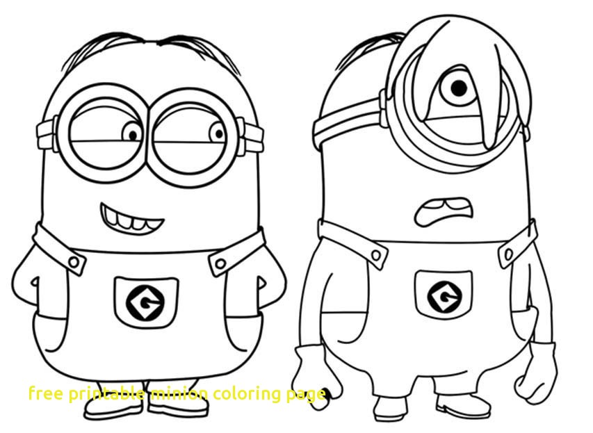 853x623 Free Printable Minion Coloring Page With Minion Coloring Sheet