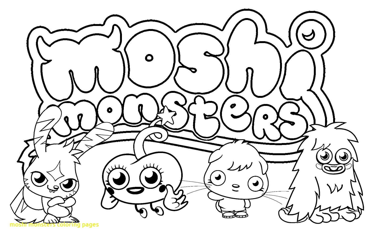 1600x1000 Moshi Monsters Coloring Pages With Free Printable Moshi Monster