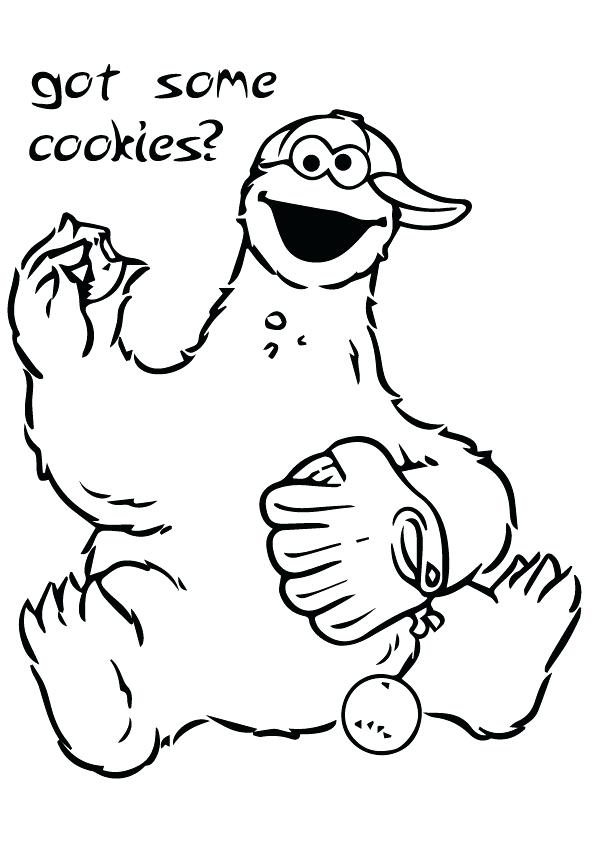 595x842 Cookie Monster Coloring Pages Icontent