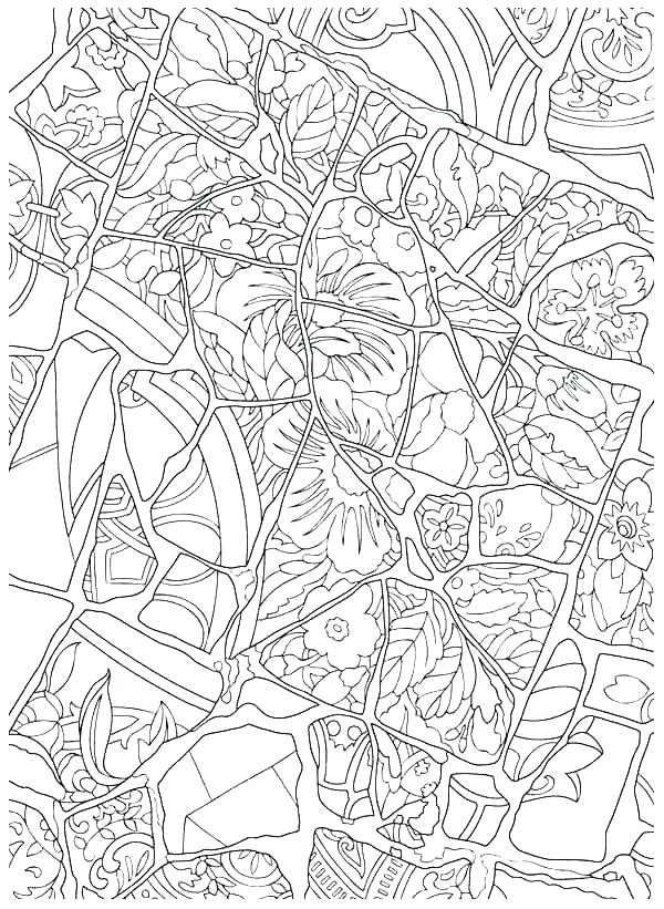 600x821 Free Printable Mosaic Coloring Pages