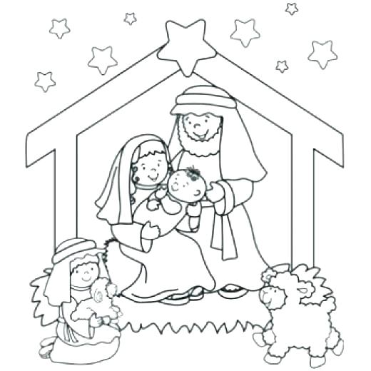 520x520 Nativity Color Pages Free Printable Nativity Coloring Pages