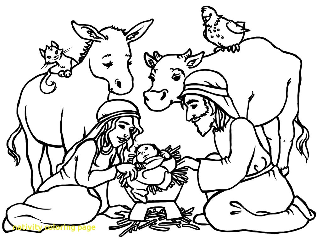 1024x780 Nativity Coloring Page With Free Printable Nativity Coloring Pages