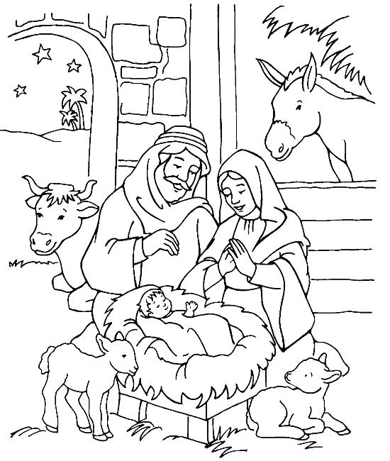 550x650 Nativity Coloring Pages Printable