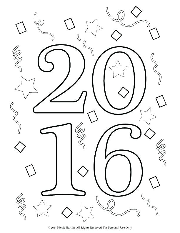 612x792 Free New Years Coloring Pages Printable New Years Coloring Page