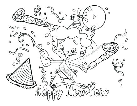 438x338 Happy New Years Coloring Pages New Years Coloring Page For Kids