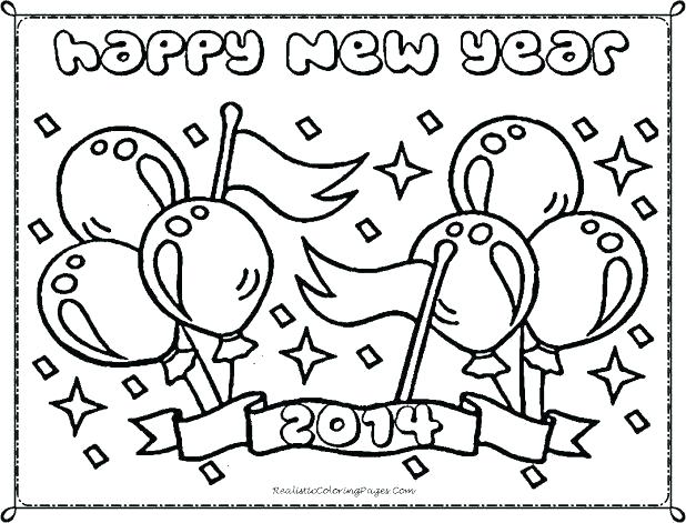 618x471 New Years Coloring Pages New Years Eve Coloring Pages Happy Year