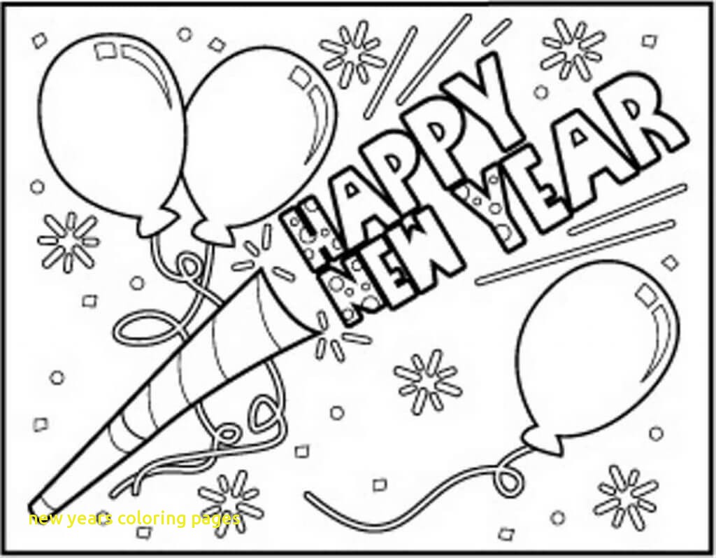 1024x797 New Years Coloring Pages With Printable New Year Coloring