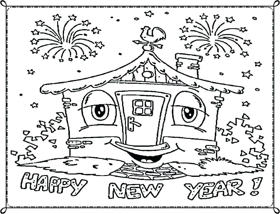 945x720 New Years Coloring Page