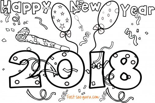 506x338 New Years Coloring Pages New Years Coloring Page For Kids